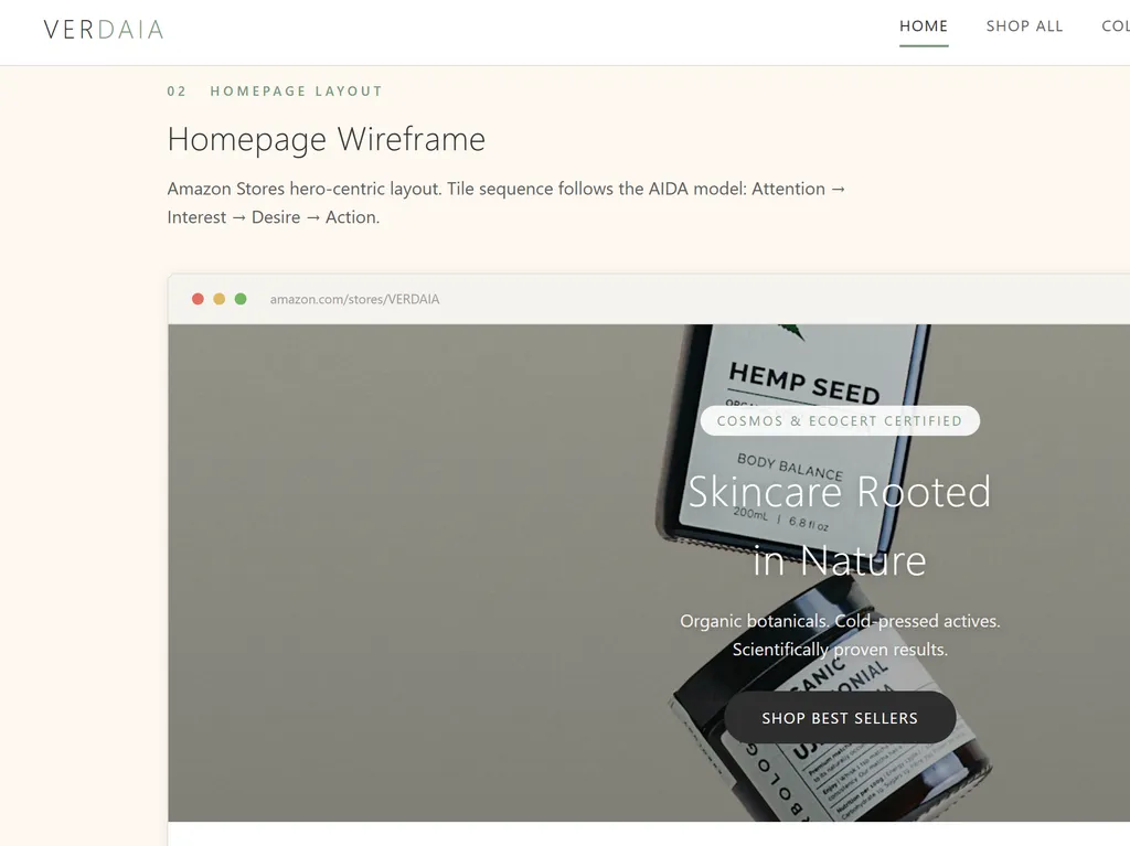 a simple demonstration of the third step in using Amazon Storefront Designer agent skill