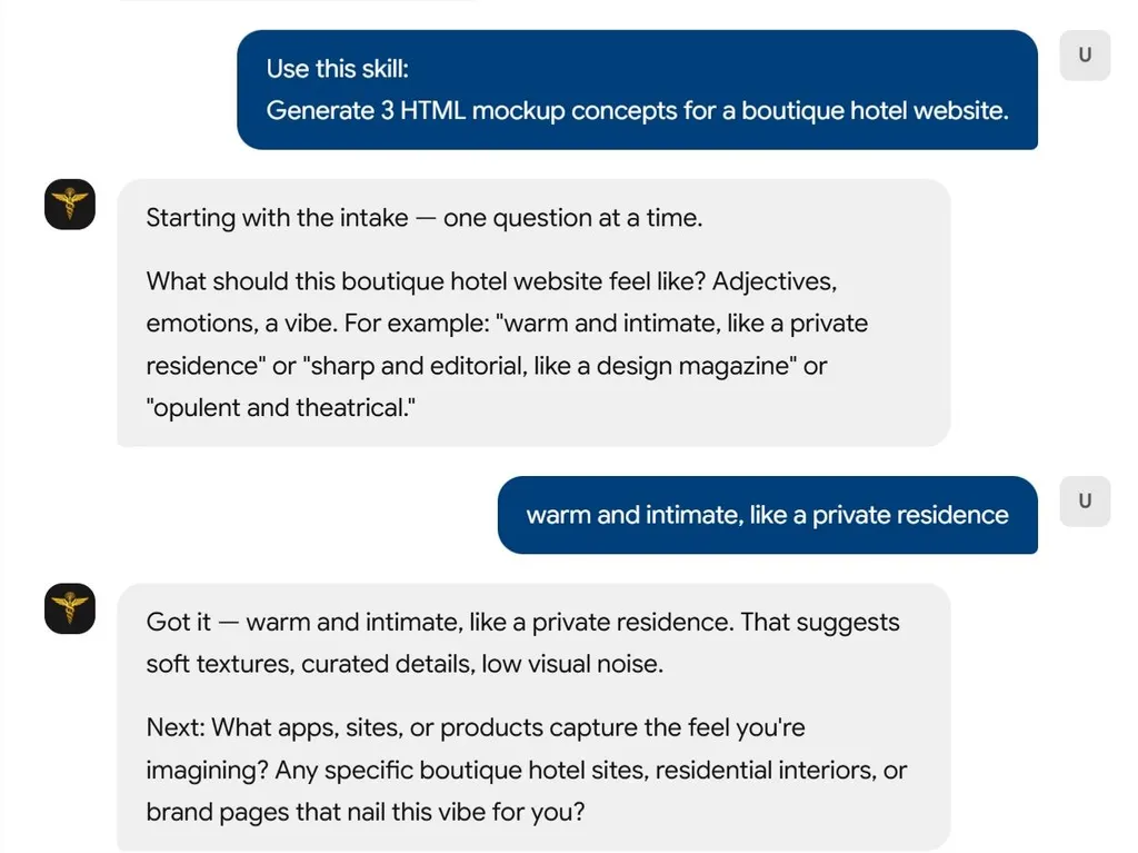 a simple demonstration of the second step in using HTML mockup