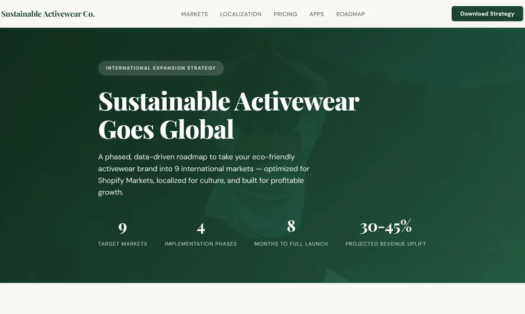 the demo of International Ecommerce Skill