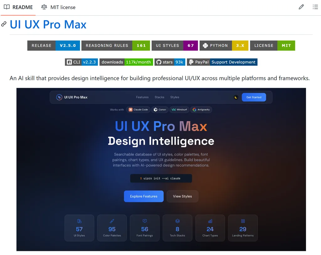 the introduction of UI UX Pro Max Agent Skill
