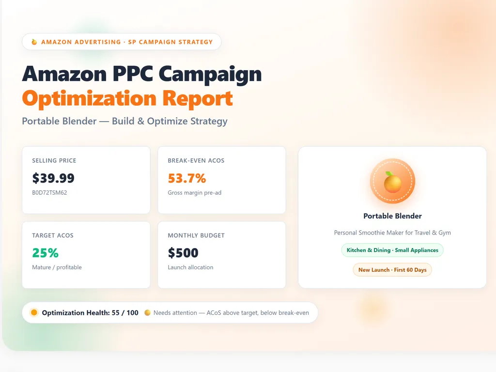 the step of amazon ppc campaign builder and optimizer skill