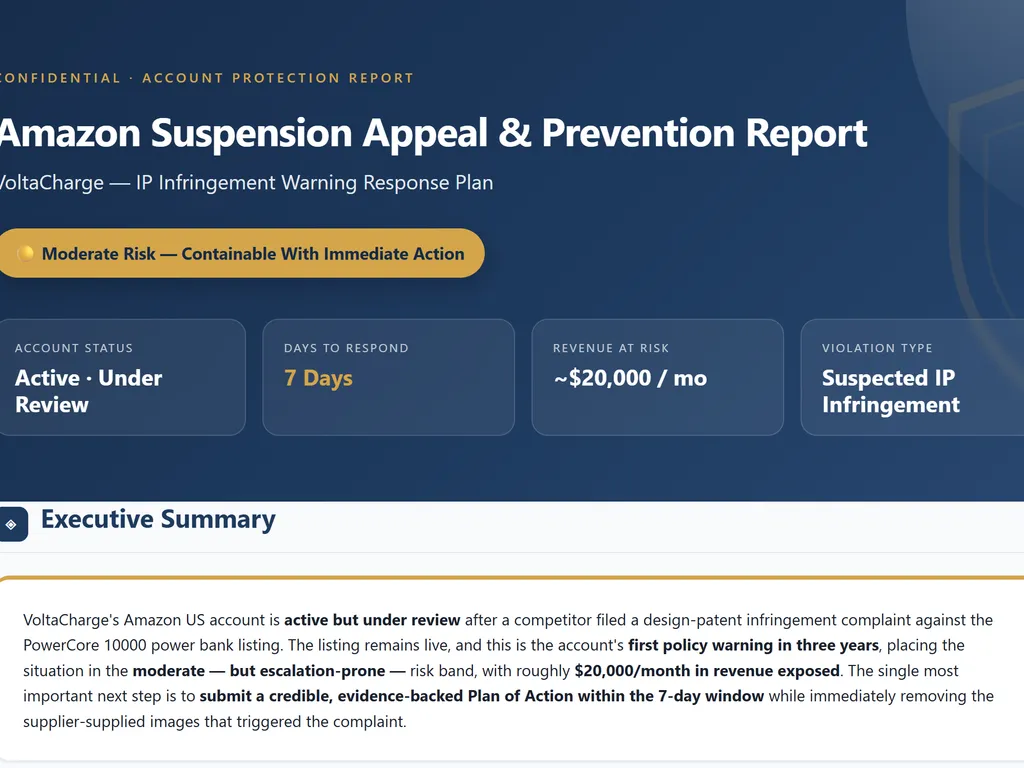 the step of amazon suspension appeal agent skill