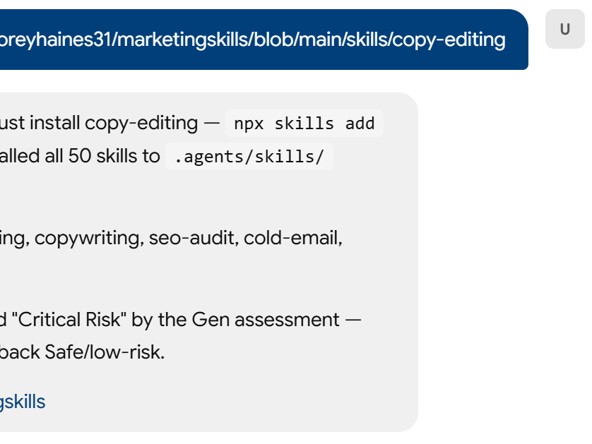 the step of copy editing agent skill