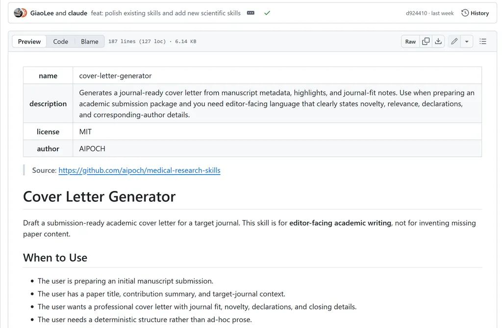 cover letter generator the screenshot of cover letter generator in github