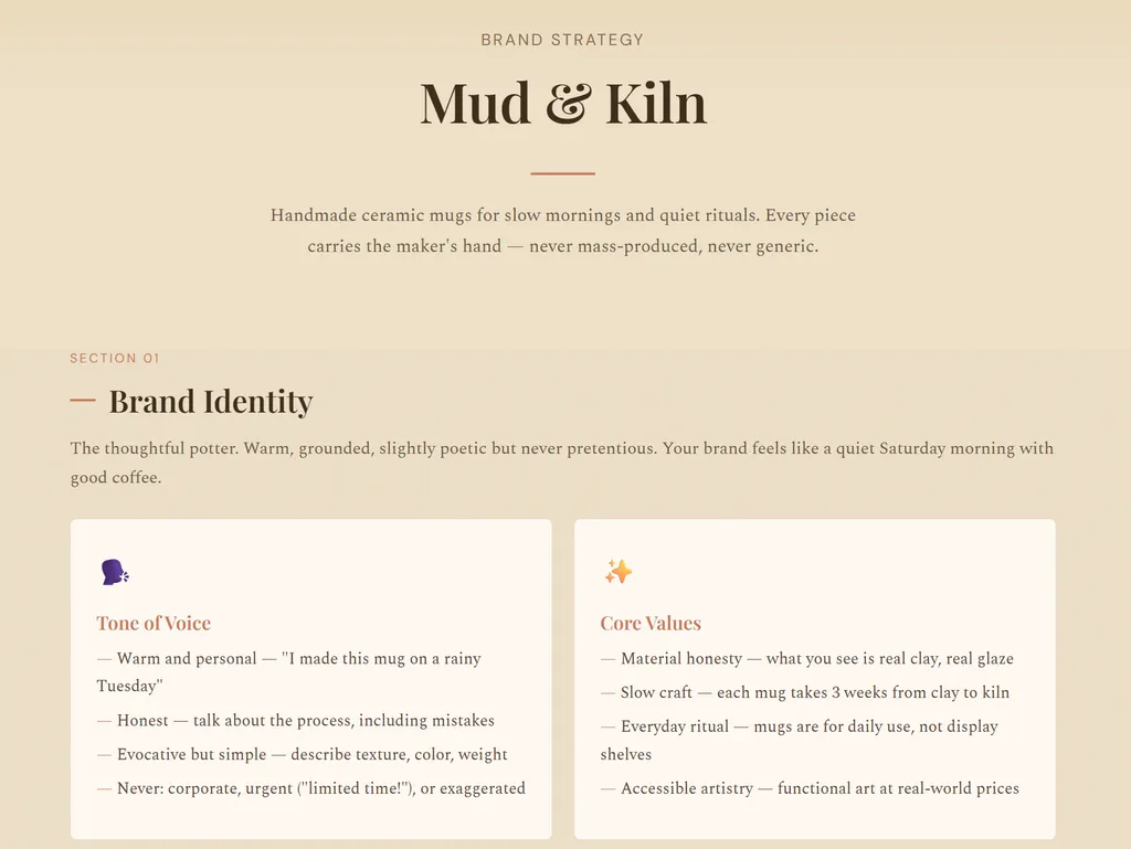 a simple demonstration of the third step in using Etsy Branding Skill