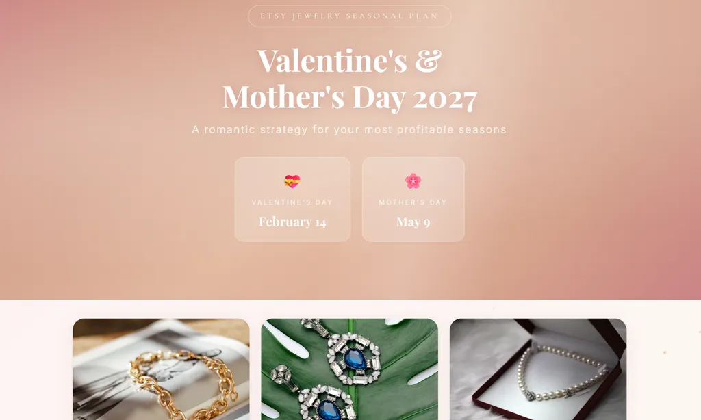 the demo of Etsy Seasonal Strategy Skill