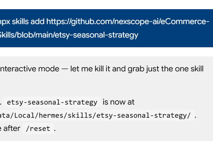 a simple demonstration of the first step in using Etsy Seasonal Strategy Skill