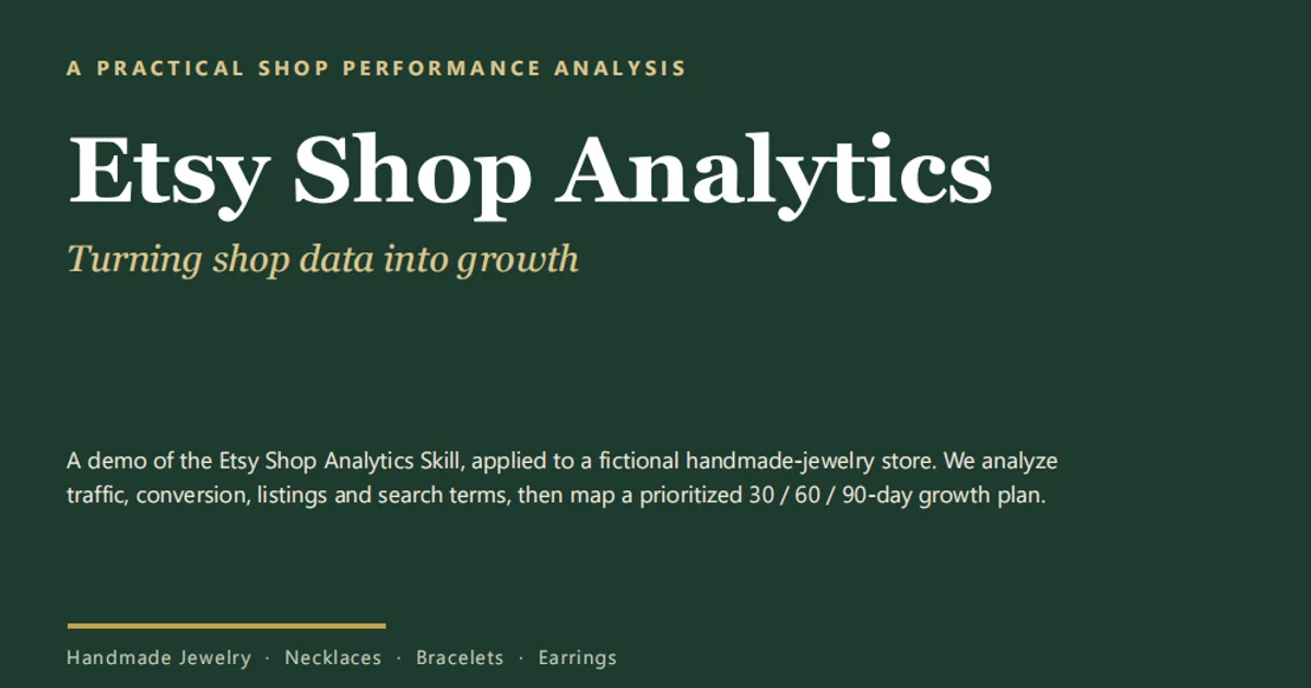 the third step of Etsy Shop Analytics Skill