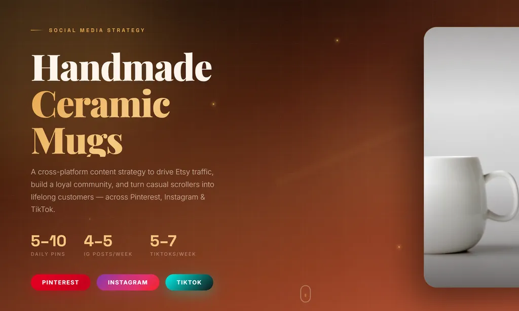 the demo of Etsy Social Media Marketing Skill