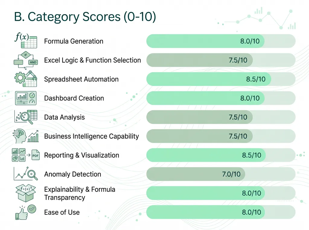 excel category scores
