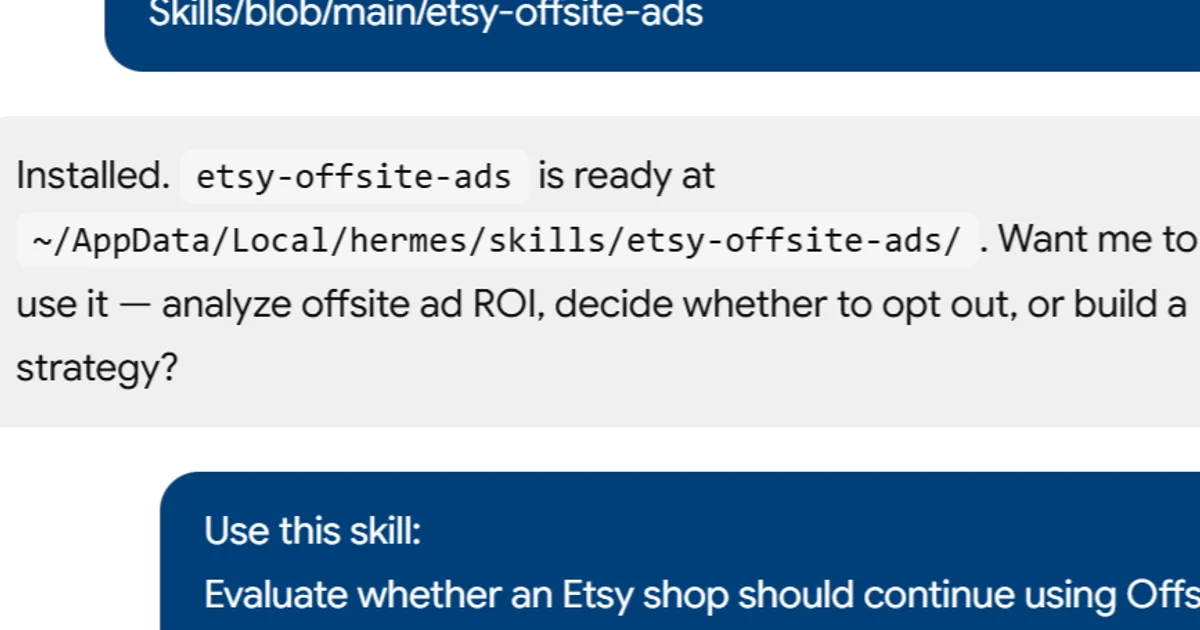 a simple demonstration of the first step in using Offsite Ads Skill
