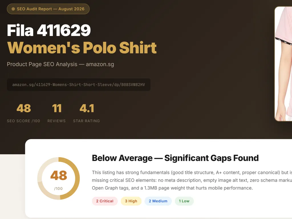 a simple demonstration of the third step in using Product Page SEO Skill
