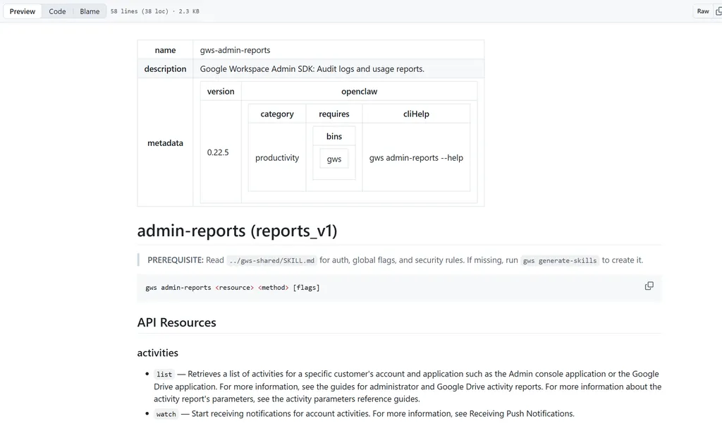 report skill GitHub the screenshot of report skill GitHub