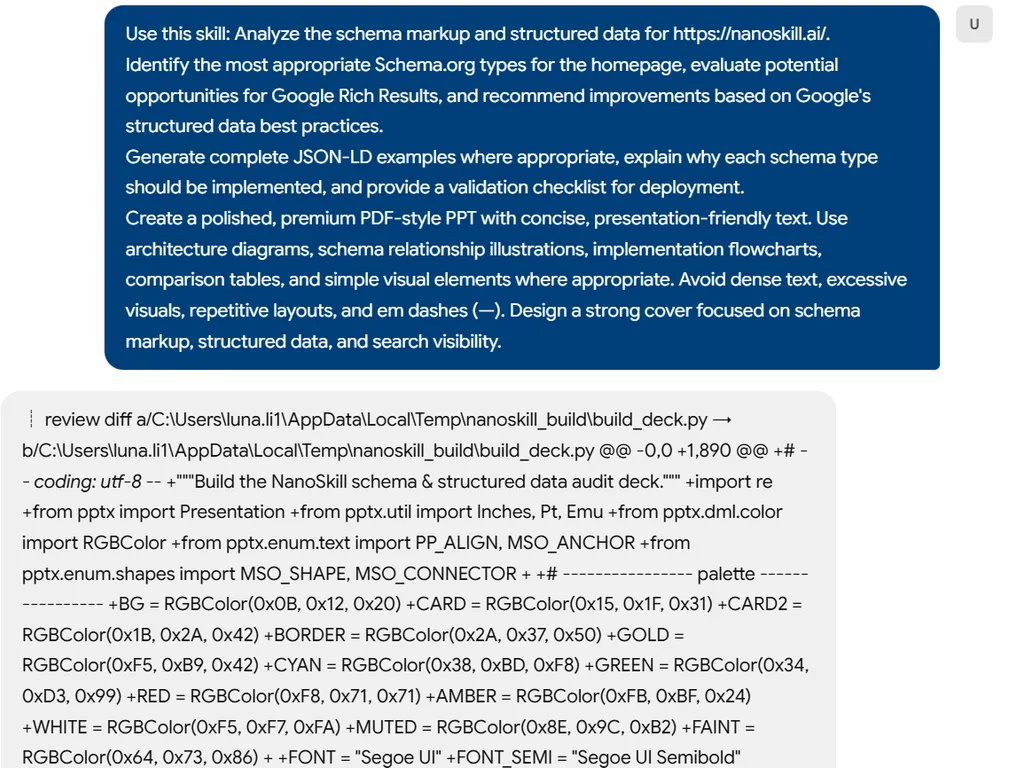 the second step of Schema Markup Expert