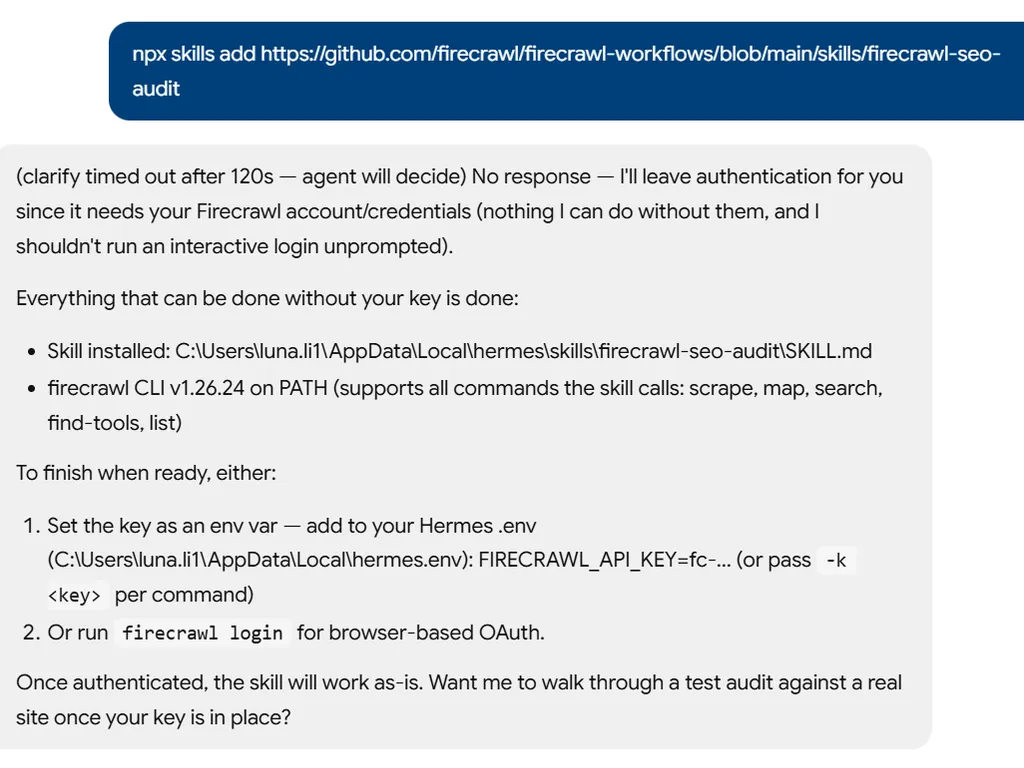 the first step of SEO Audit Skill