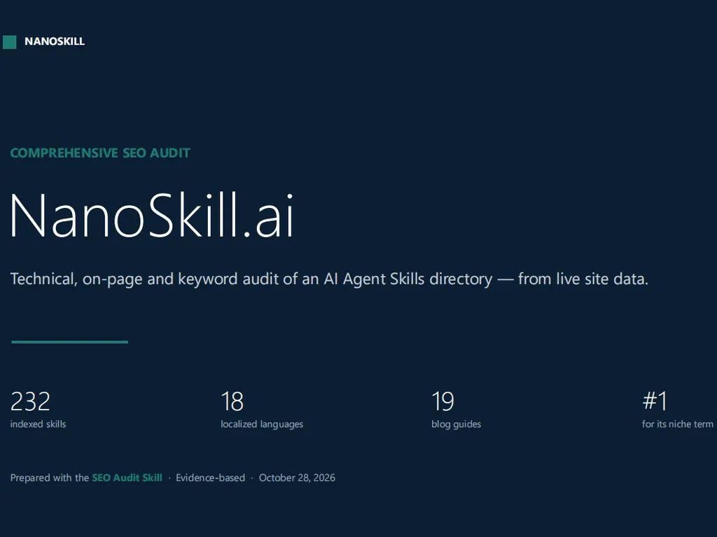the third step of SEO Audit Skill
