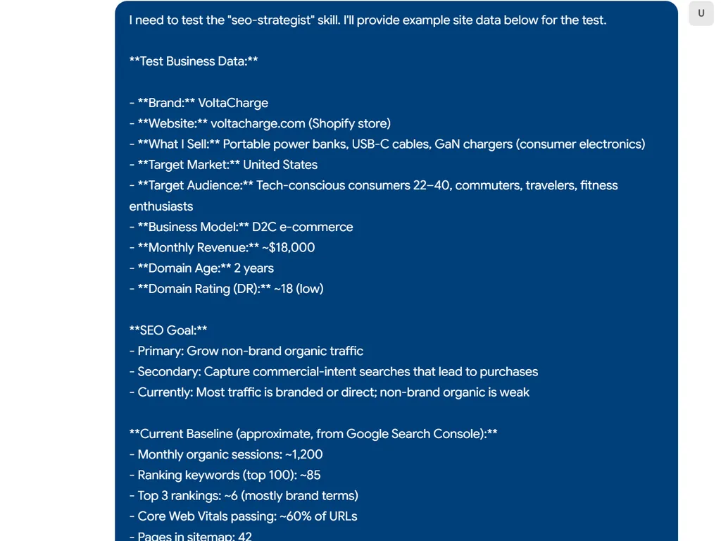 the step of seo strategist agent skill
