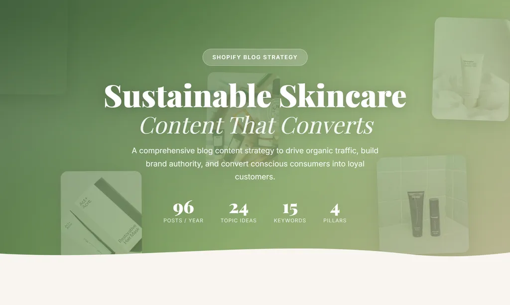 the demo of Shopify Blog Strategy Skill