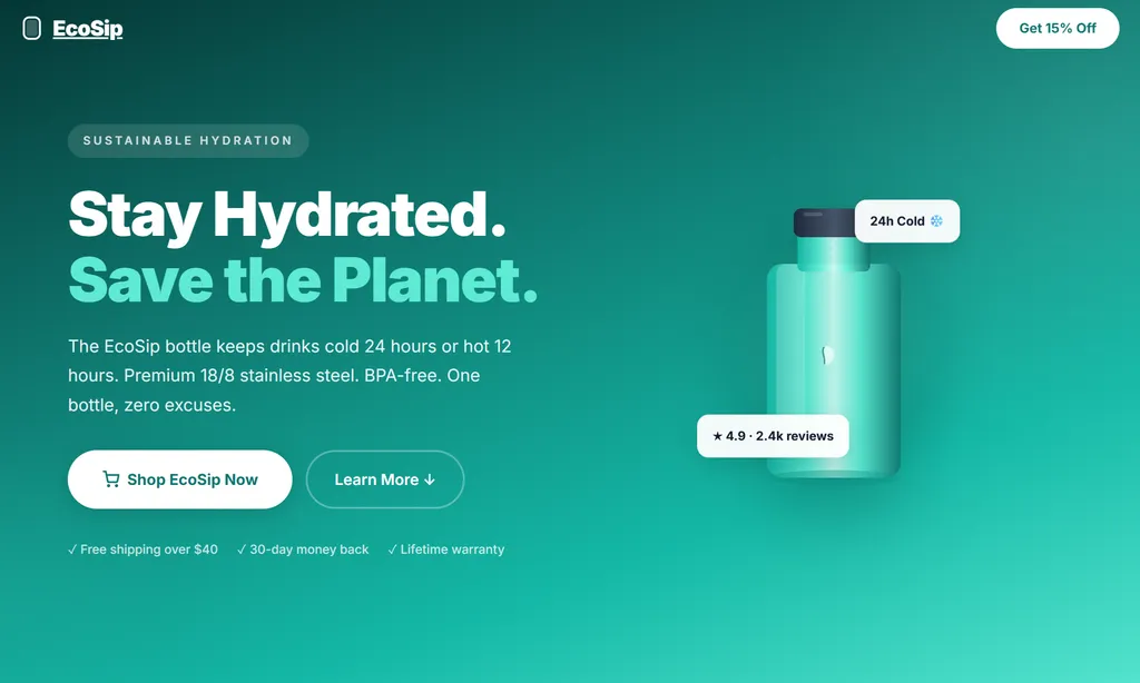 the demo of Shopify Landing Pages Agent Skill