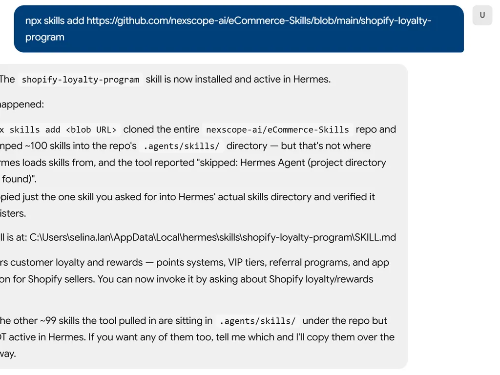 the step of shopify loyalty program agent skill