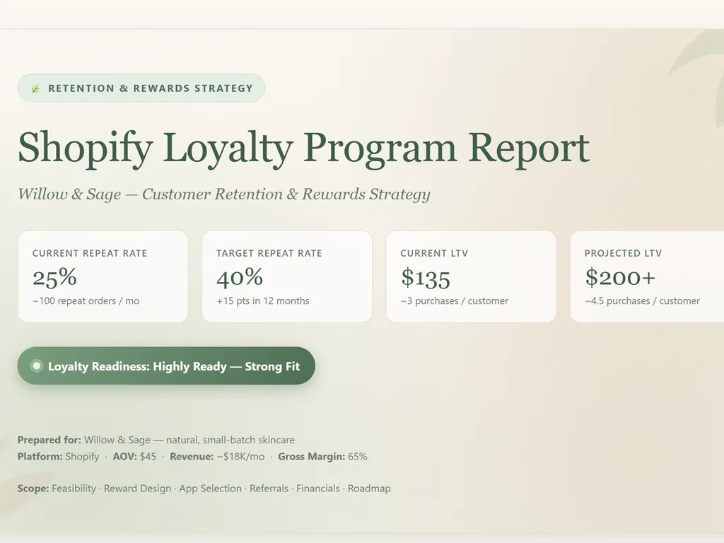 the step of shopify loyalty program agent skill
