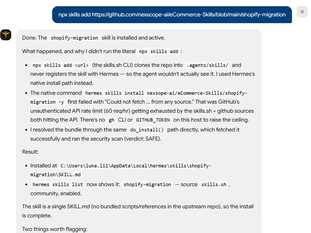 the first step of Shopify Migration Skill