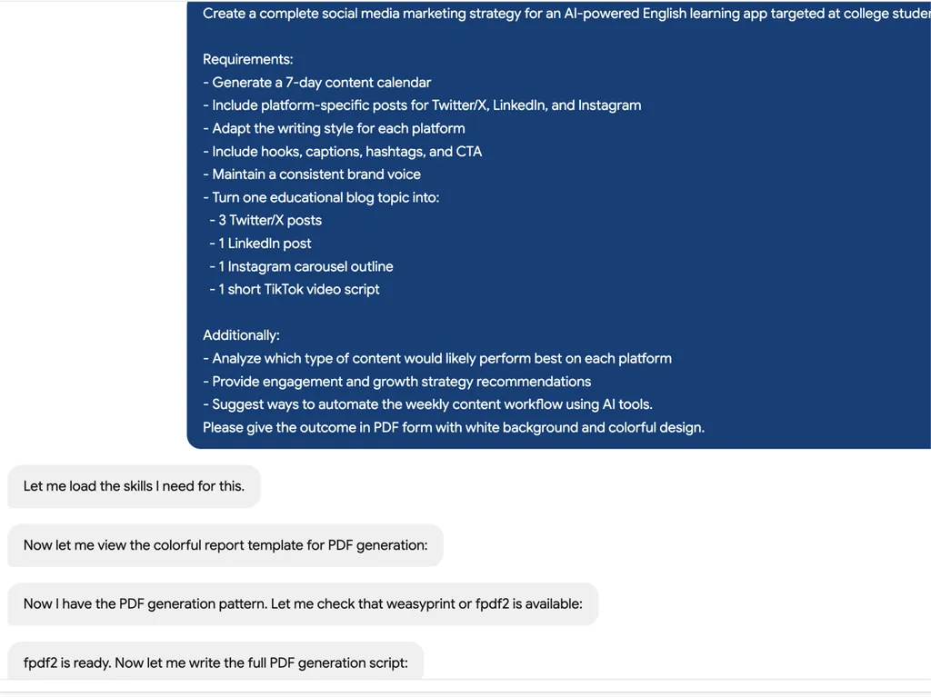 <img src="social-media-management.jpg" alt="AI-generated social media content calendar, engagement analytics dashboard, and multi-platform marketing workflow">