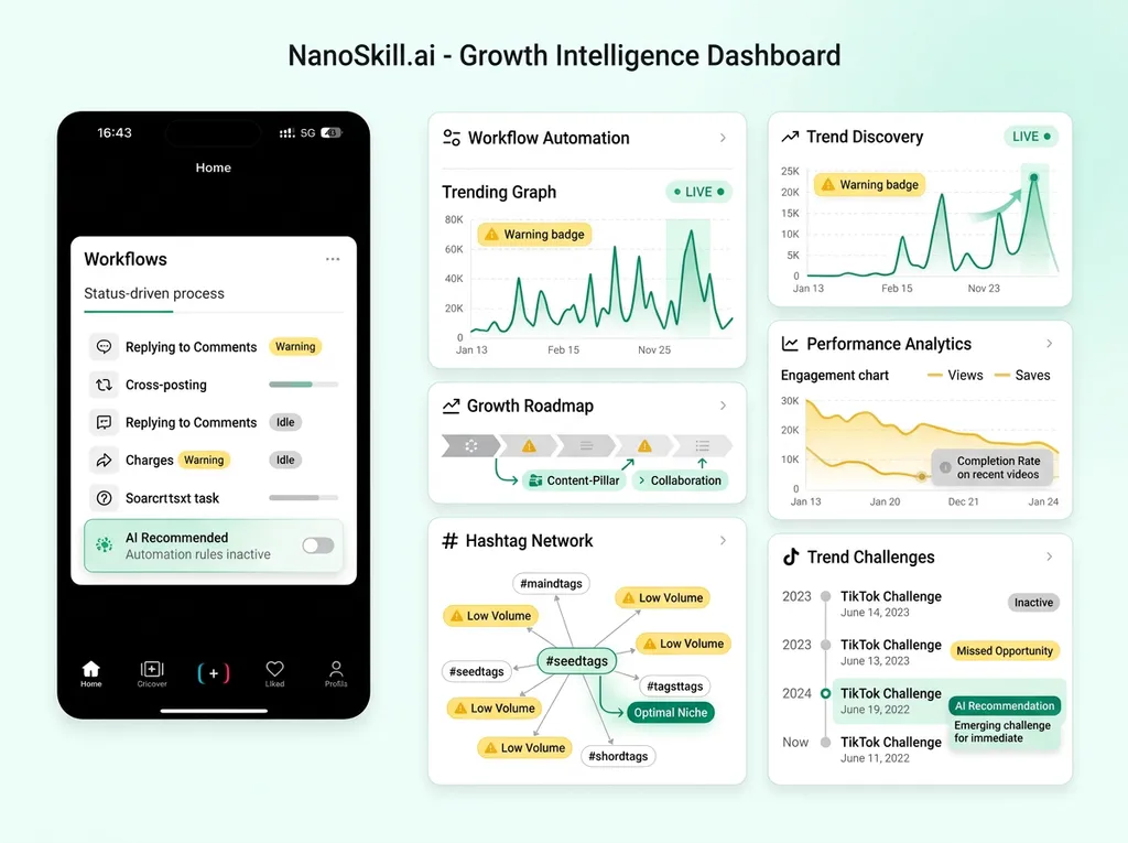 demonstrating tiktok growth dashboard