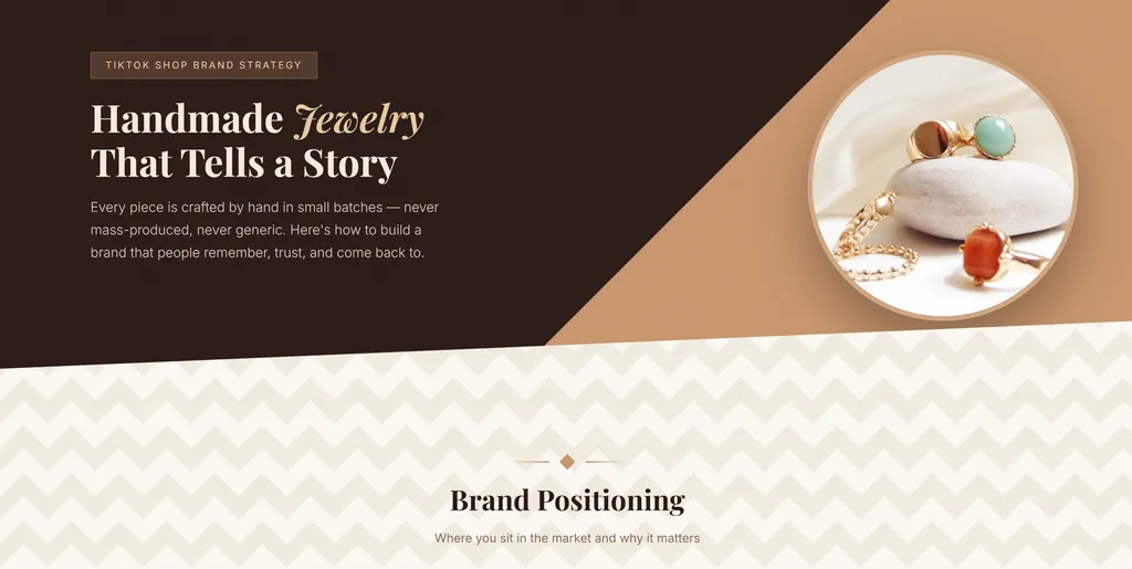 the demo of TikTok Shop Branding Skill