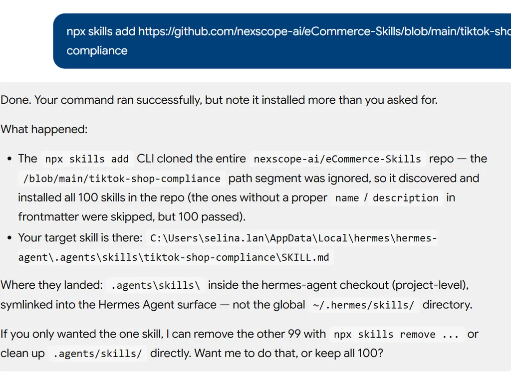 the step of tiktok shop compliance agent skill