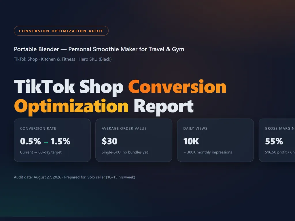 the step of tiktok shop conversion report skill
