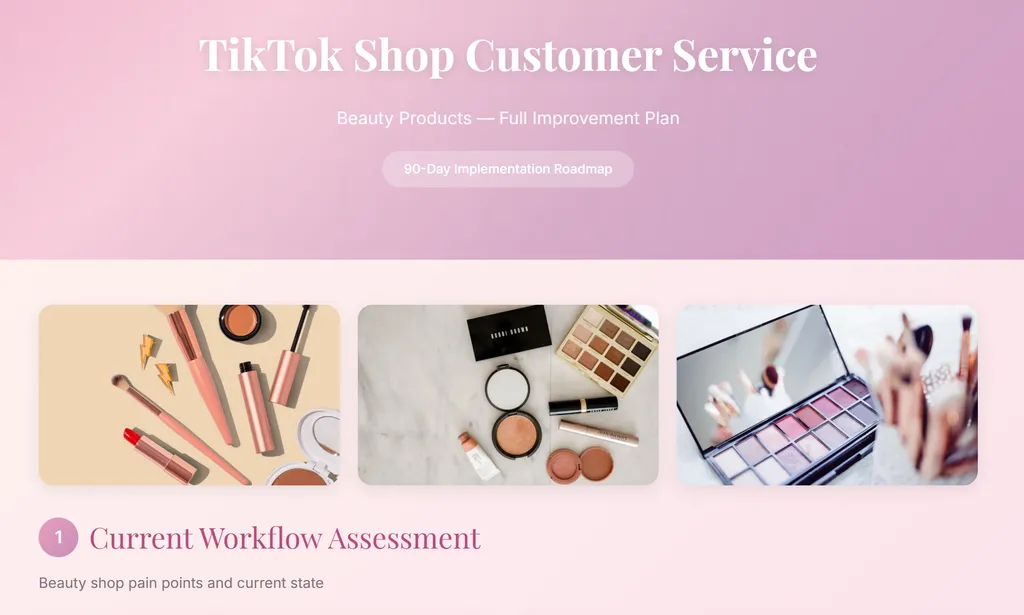 the demo of TikTok Shop Customer Service Skill