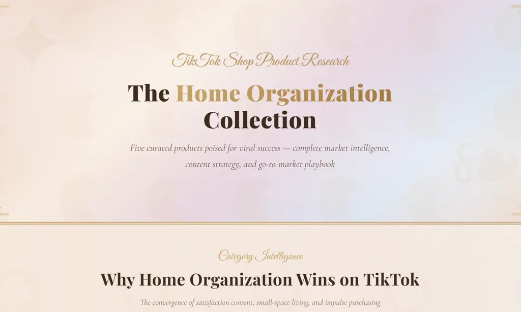 the demo of TikTok Shop Product Research Skill