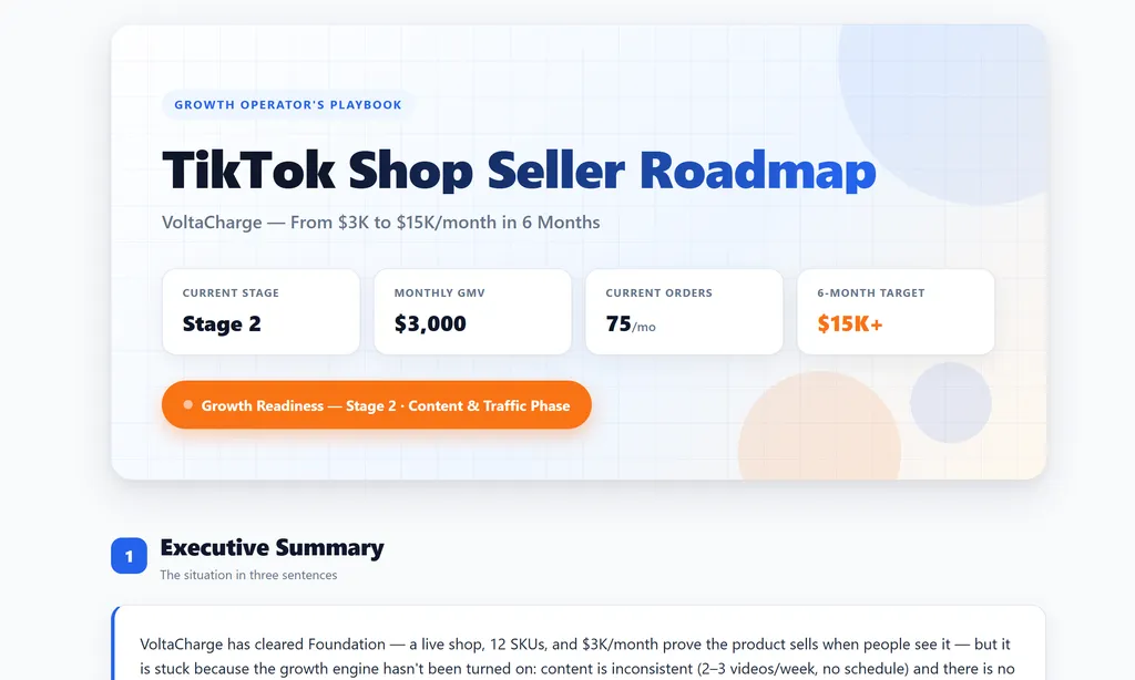 the demo of tiktok shop seller agent skill