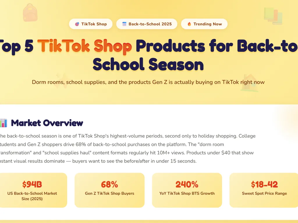 a simple demonstration of the third step in using TikTok Shop Trending Products Skill