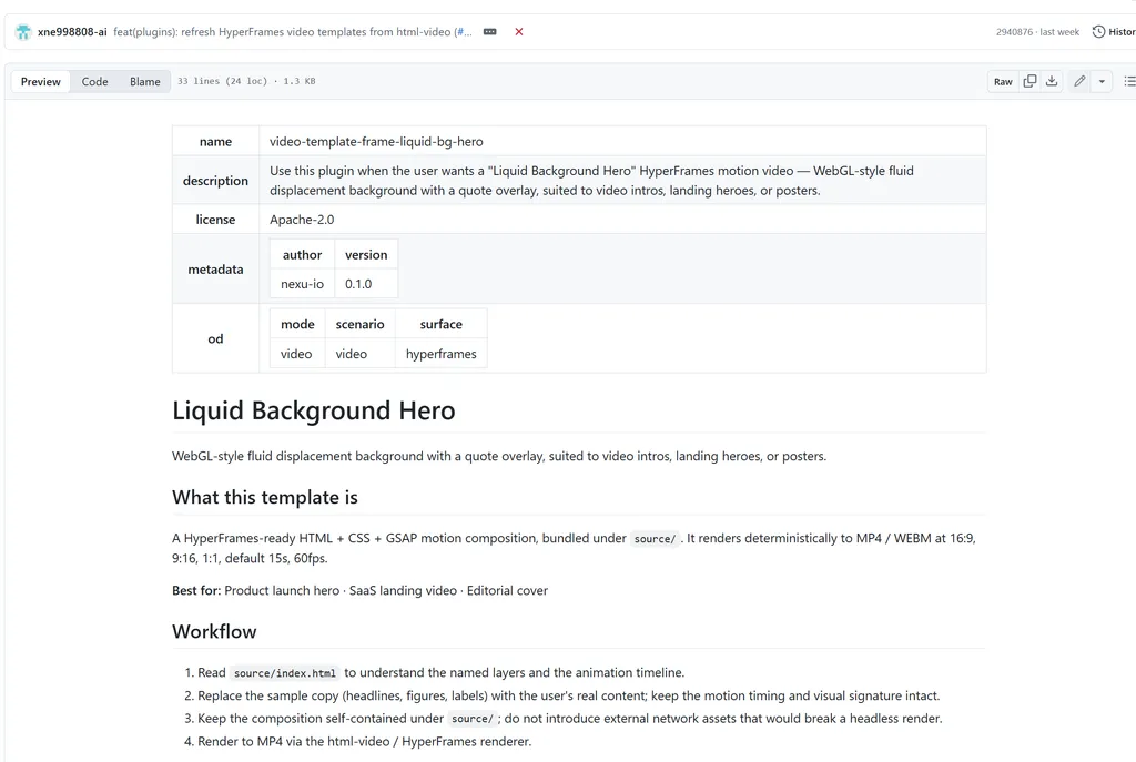 the screenshot of video editing skill 4 interface in GitHub
