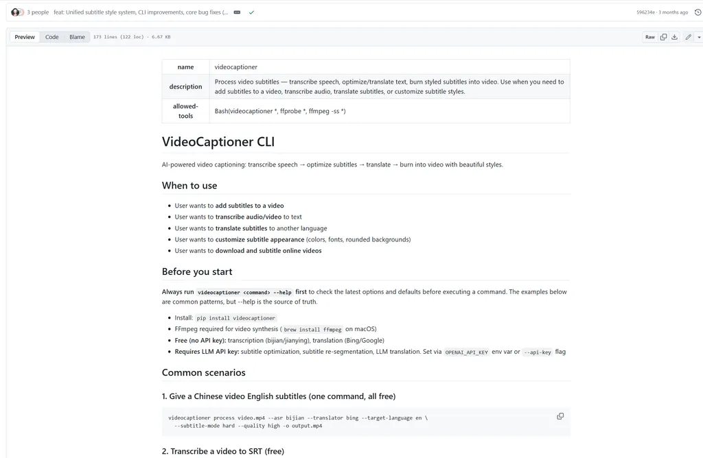 the screenshot of video editing skill 7 interface in GitHub