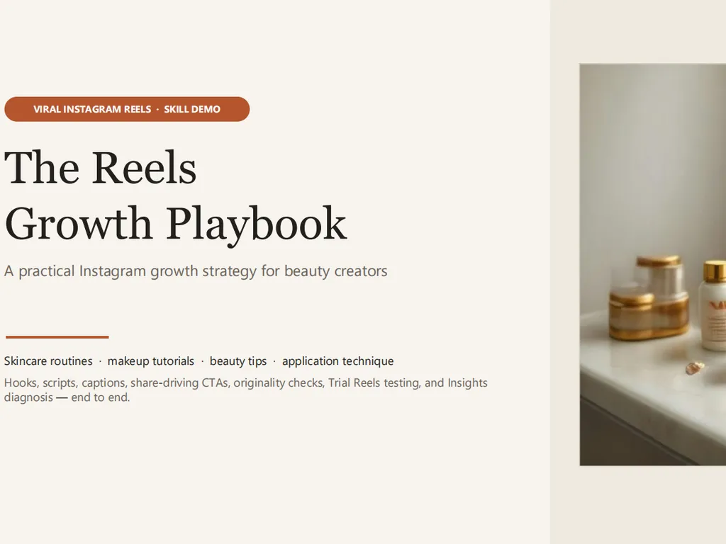 the third step of using Viral Instagram Reels Agent Skill