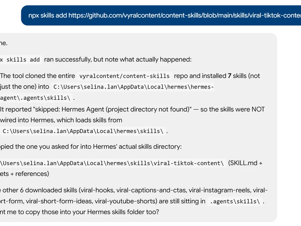 the step of viral tiktok content agent skill