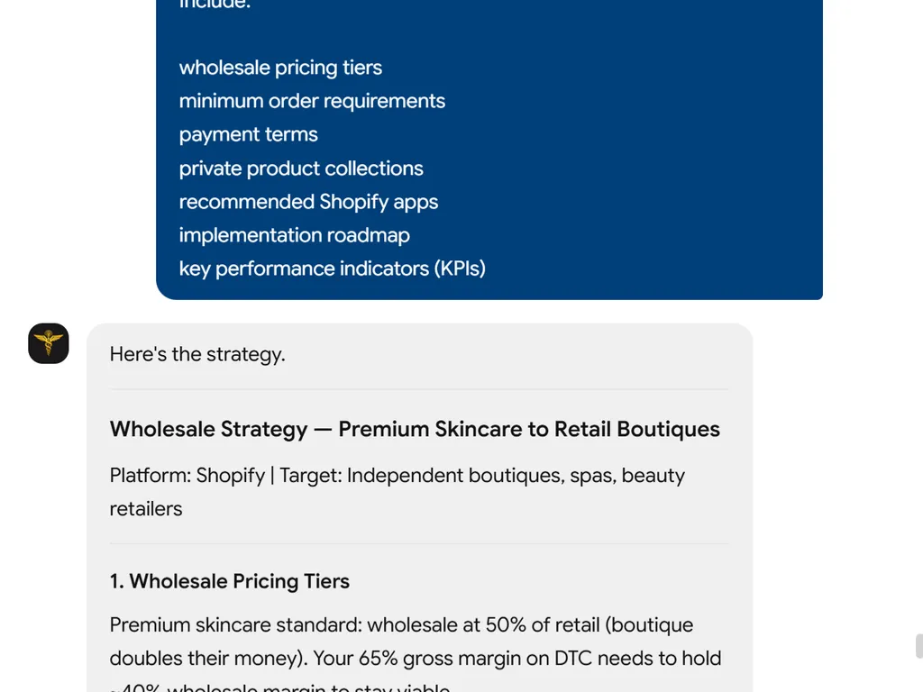 a simple demonstration of the second step in using Wholesale Channel Skill